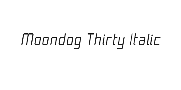 Moondog Thirty Italic Logo