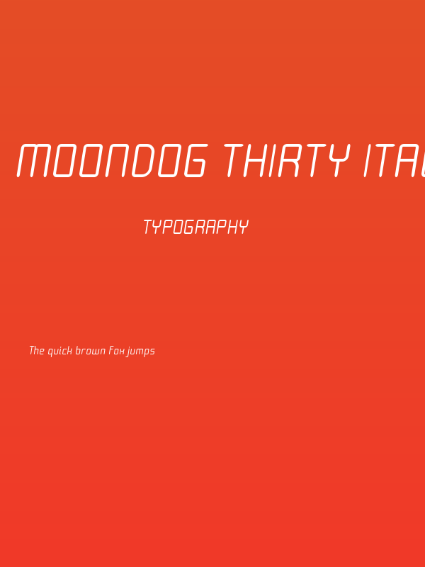 Moondog Thirty Italic Poster