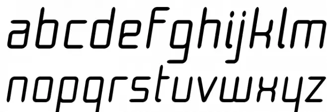 Moondog Thirty Italic Schriftart Kleinbuchstaben