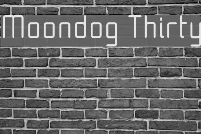 Moondog Thirty Font examples