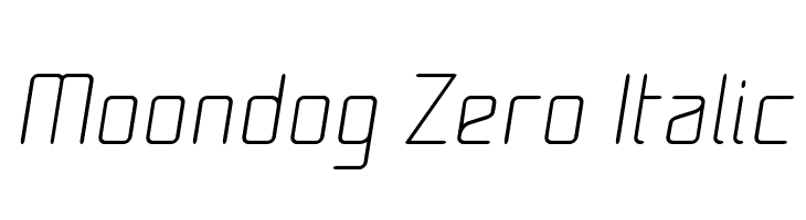 Moondog Zero Italic  フリーフォントのダウンロード