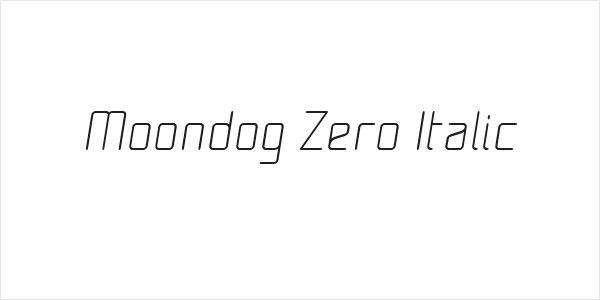 Moondog Zero Italic Logo