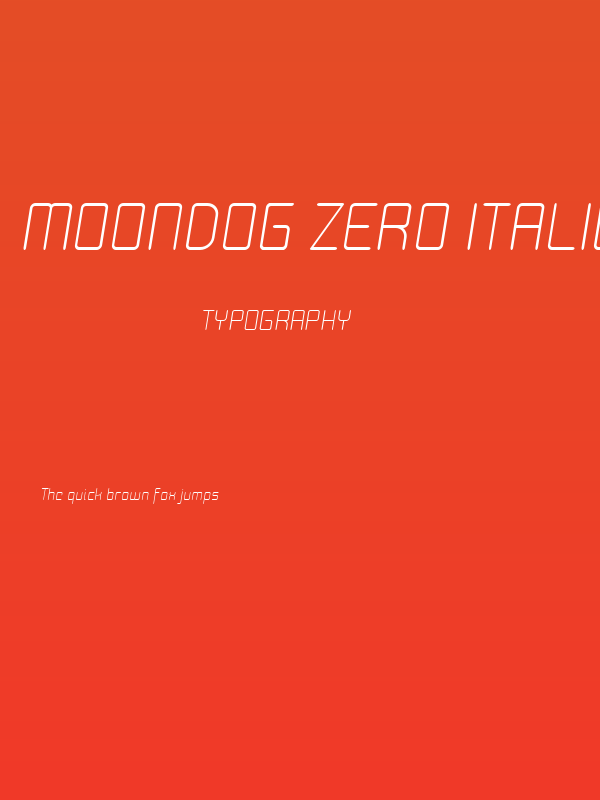 Moondog Zero Italic Poster