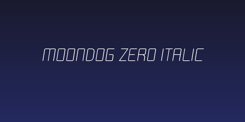 Moondog Zero Italic Social Header