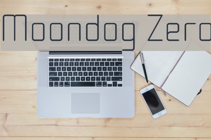 Moondog Zero Font examples