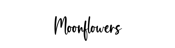 Moonflowers  フリーフォントのダウンロード