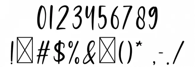 Moonflowers Font OTHER CHARS