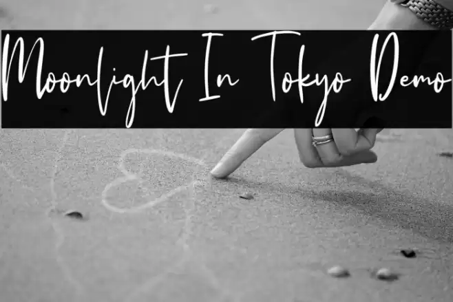 Moonlight In Tokyo Demo Schriftart examples