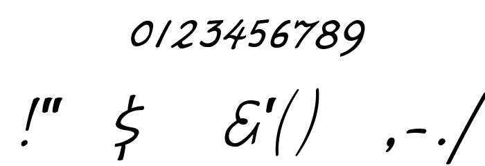 Moonlight Script Font OTHER CHARS