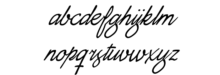 Moonlight Script Font LOWERCASE