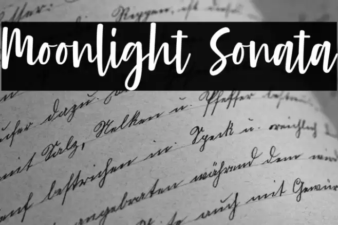 Moonlight Sonata Font examples