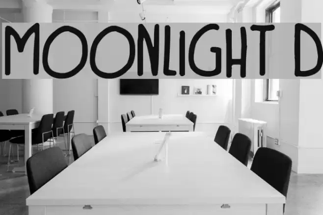 Moonlight D Font examples