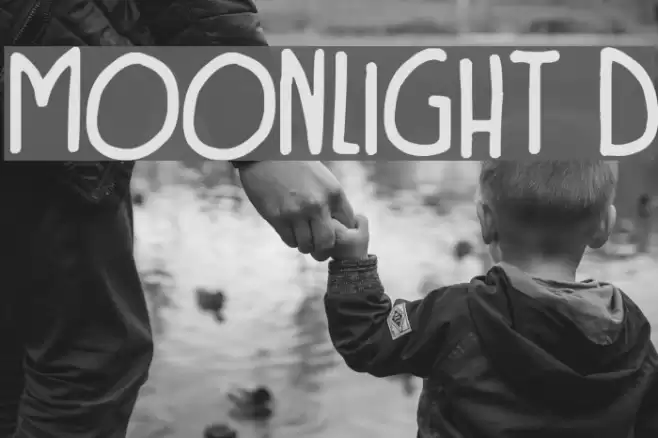 Moonlight D Font examples