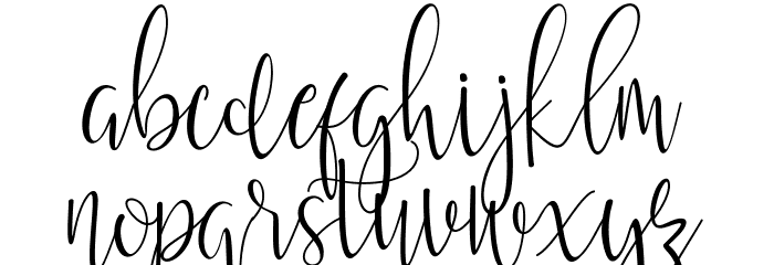MoonlightRegular-Regular Font LOWERCASE