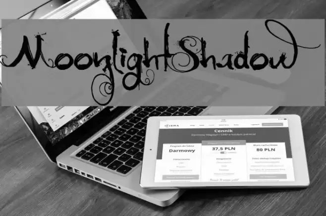 MoonlightShadow Font examples