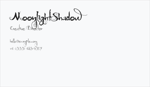 MoonlightShadow Business Card