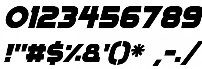 Moonlightning Italic Font OTHER CHARS