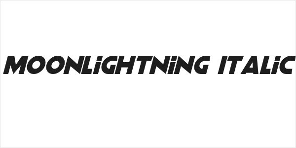 Moonlightning Italic Logo