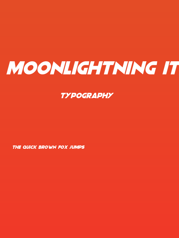 Moonlightning Italic Poster