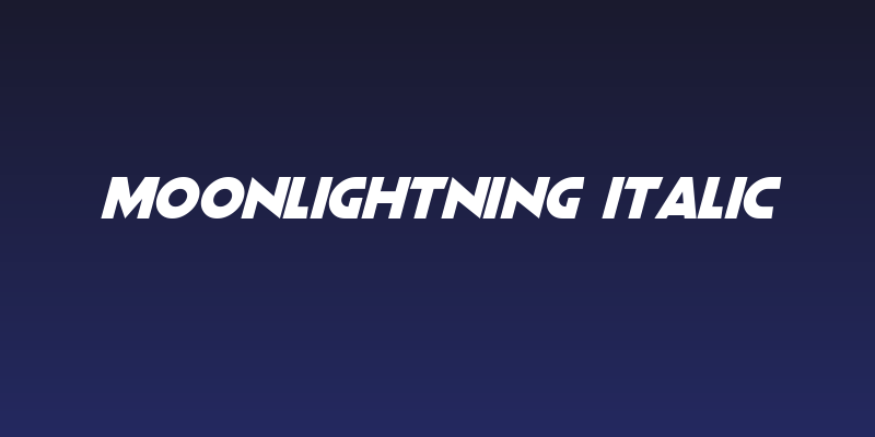 Moonlightning Italic Social Header