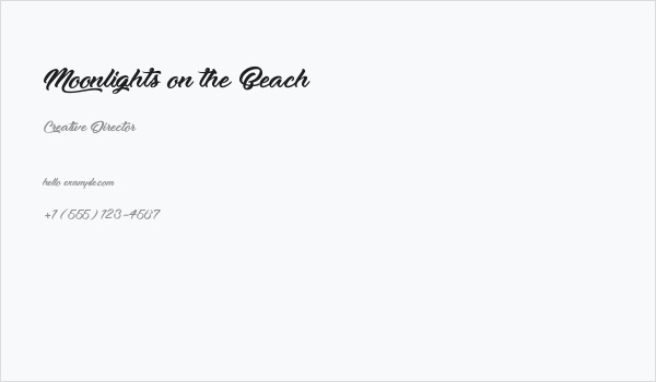 Moonlights on the Beach Business Card