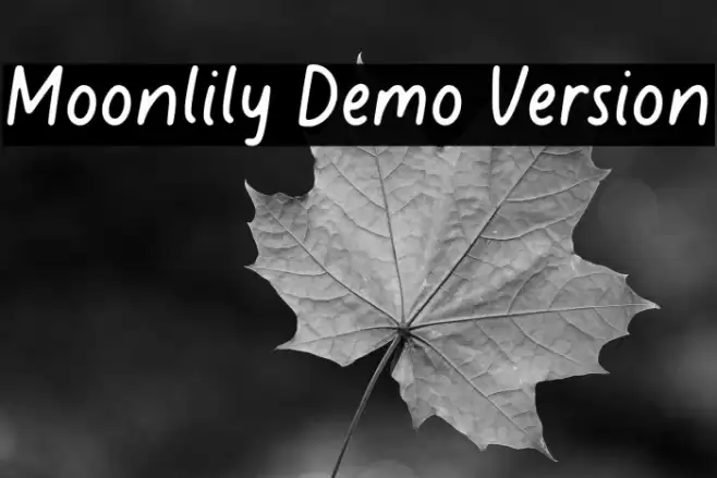 Moonlily Demo Version Font examples