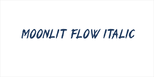 Moonlit Flow Italic Logo
