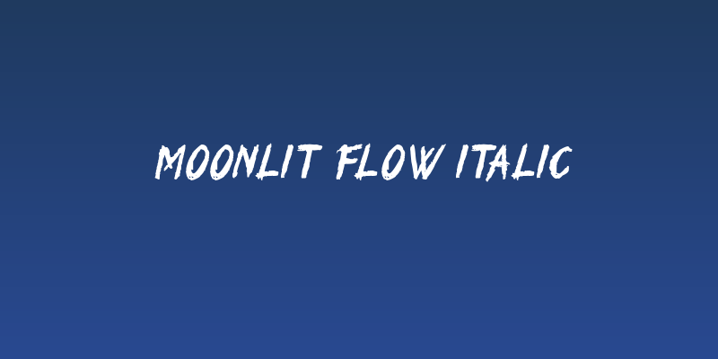 Moonlit Flow Italic Social Header