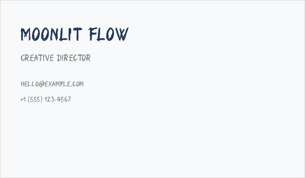 Moonlit Flow Business Card