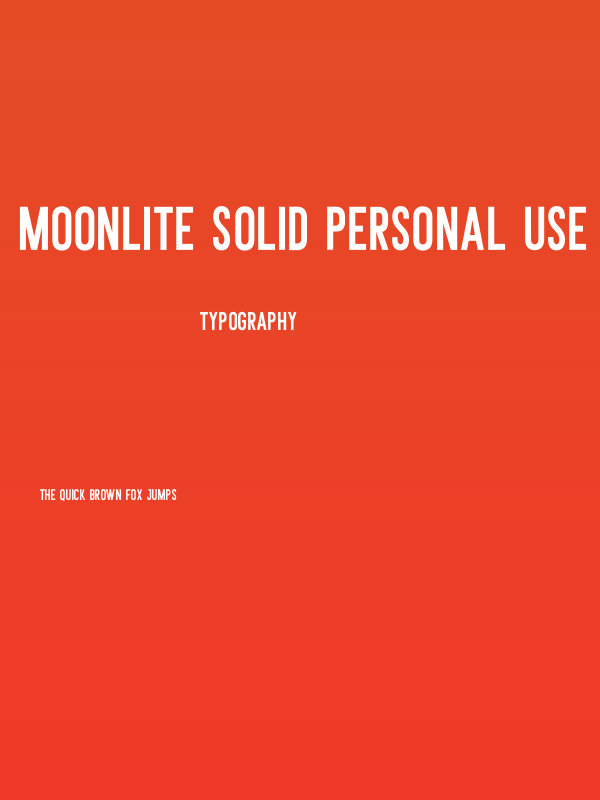 Moonlite Solid Personal Use Poster