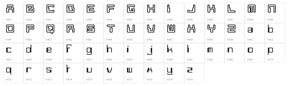 Moonmonkey Regular Character Map