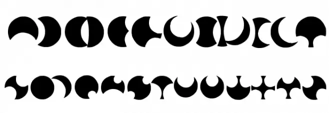 Moonogram Caratteri MINUSCOLO