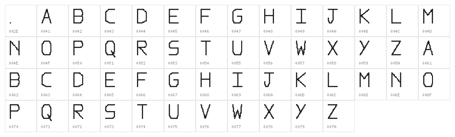 Moonphase Regular Character Map