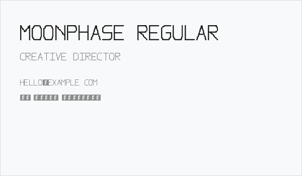 Moonphase Regular Business Card