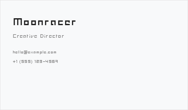 Moonracer Business Card