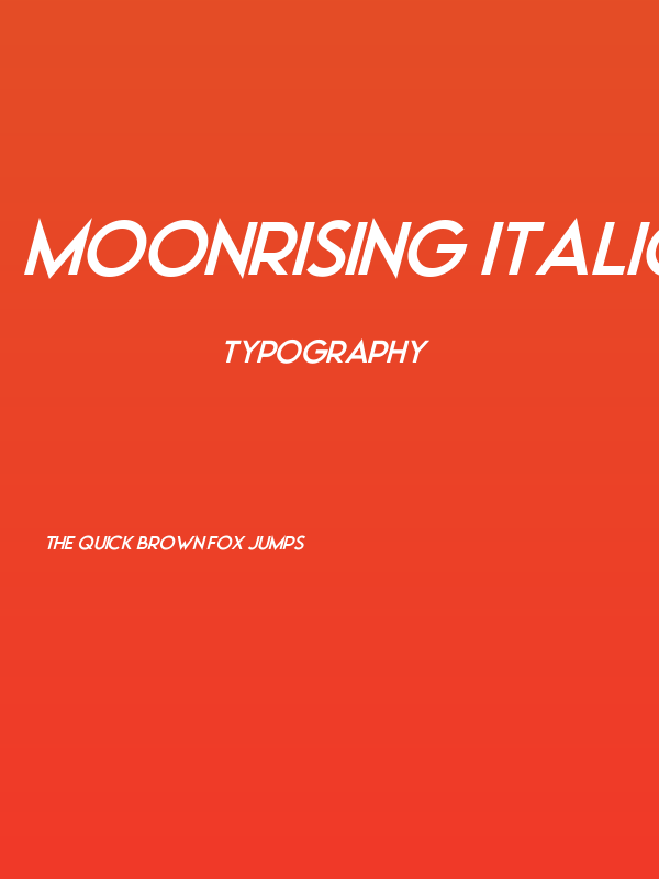 Moonrising Italic Poster