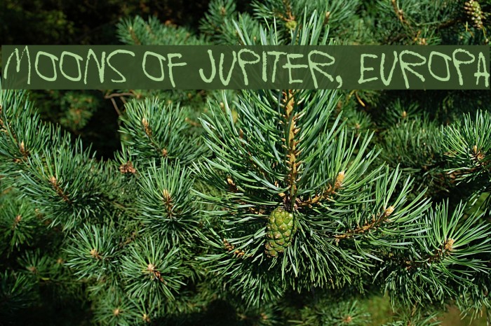 Moons of Jupiter, Europa Font examples
