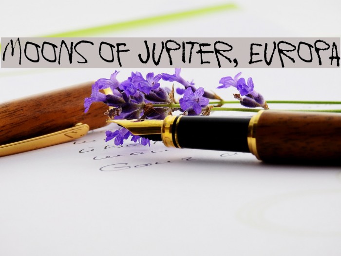 Moons of Jupiter, Europa Font examples