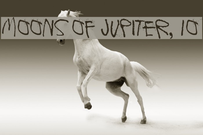 Moons of Jupiter, Io Font examples