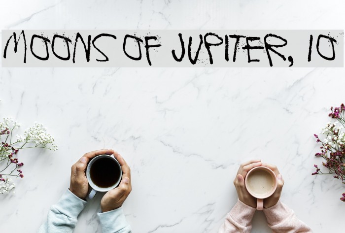 Moons of Jupiter, Io Font examples