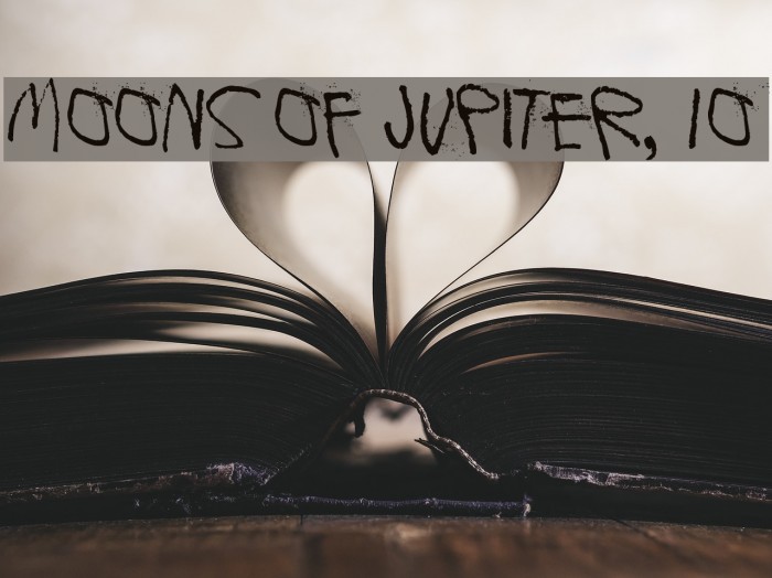 Moons of Jupiter, Io Font examples