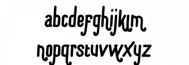 Moons Schriftart Kleinbuchstaben