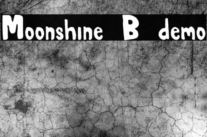 Moonshine B demo Font examples