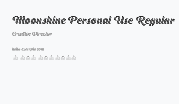 Moonshine Personal Use Regular Business Card