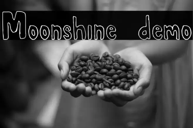Moonshine demo Font examples