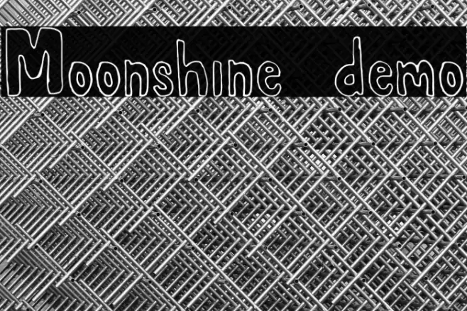 Moonshine demo Font examples