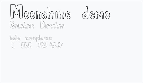 Moonshine demo Business Card
