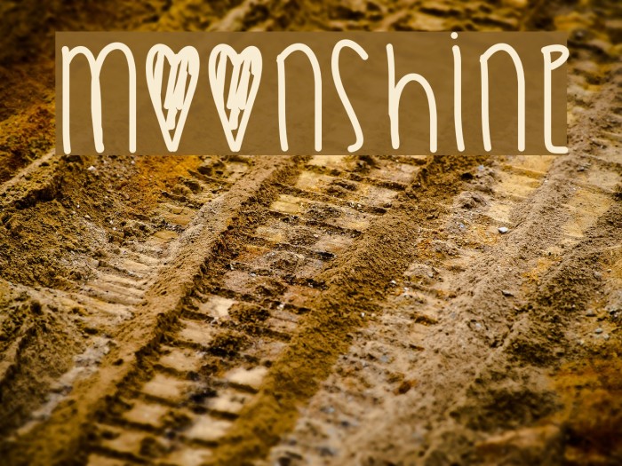 Moonshine Шрифта examples