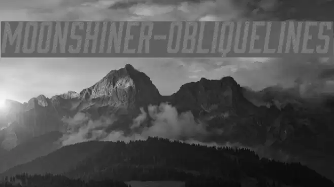 Moonshiner-ObliqueLines Шрифта examples