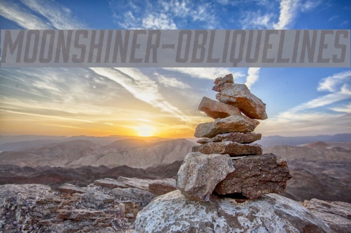 Moonshiner-ObliqueLines Font examples